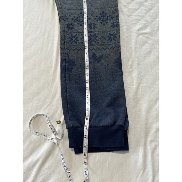 Adidas Originals Grey & Navy Fair Isle Sweatpants – Size L - Picture 9 of 10